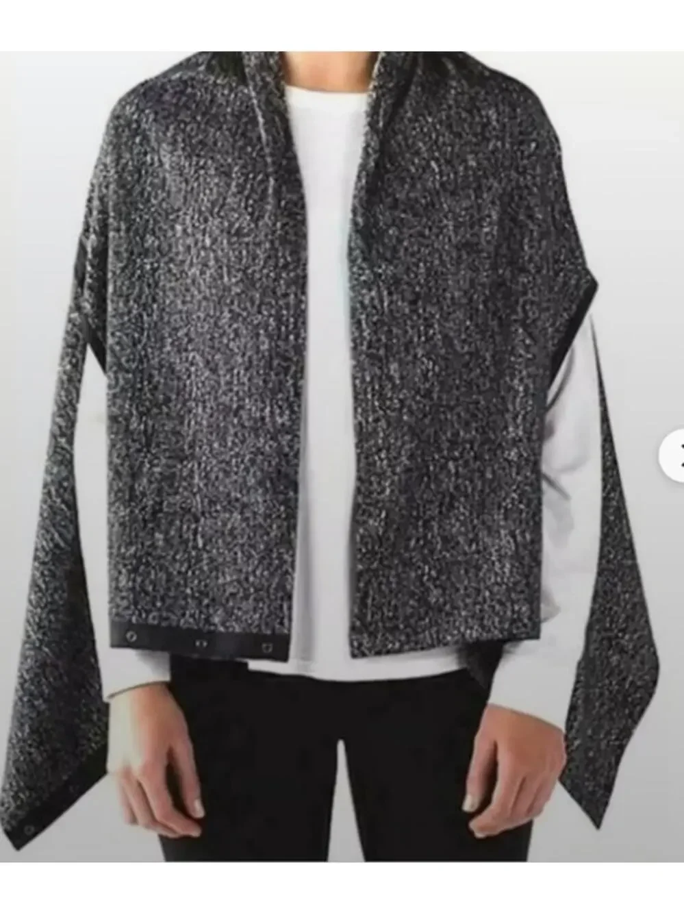 Lululemon Vinyasa Scarf‎ Gray Heather Wrap Shawl Travel Athleisure NWT